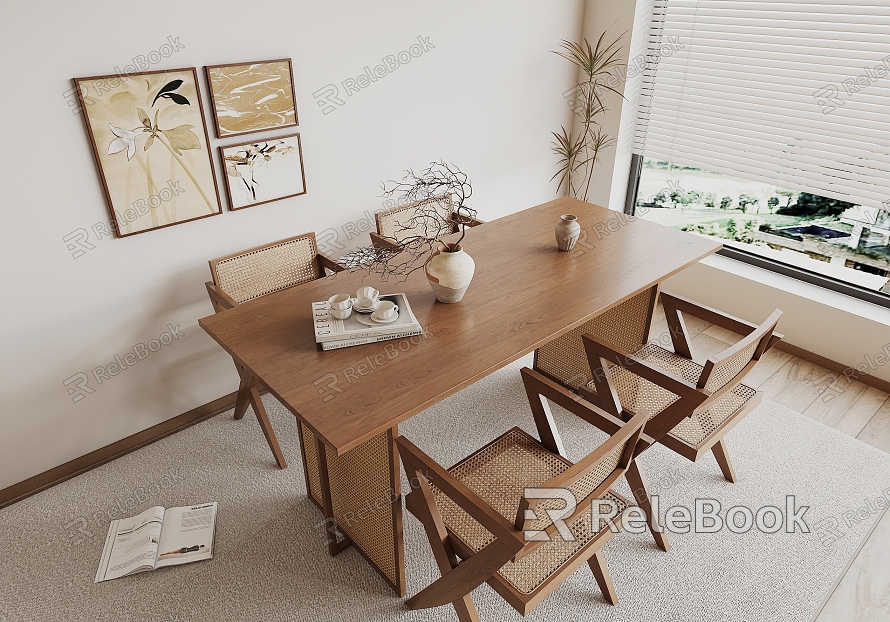 Dining table and chair model