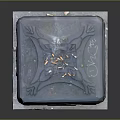 Vintage Decorative Metal Litter Bin With Double Openings And Base Stand