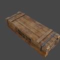 American World War II Wooden Boxes 3d model