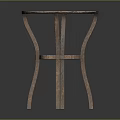Modern Round Glass Top Stool With Brass Metal Legs And Ring Design