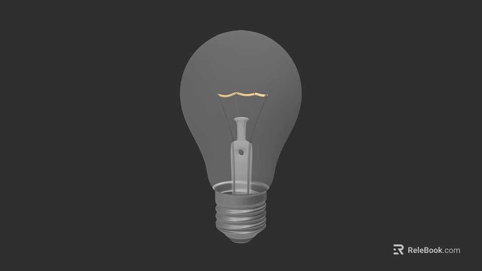 Modern Minimalist Chandelier With Gray Bulb Filament And Simple Design 3d model 