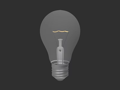 Retro incandescent light bulb home appliances movie props 3d model