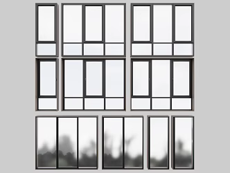 Modern window Aluminum alloy window casement window floor to ceiling window sliding window 3d model