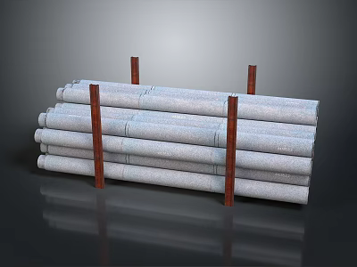 Modern Lighting Fixture Combination With Grey Metal Frames And Red Support Structures For Home 3d model