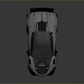 Sleek High Performance Silver Sports Car with Black Roof and Rear Spoiler