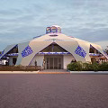 Elegant Detached Villa With Domed Roof And Blue White Decorative Patterns