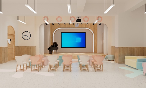 Modern Kindergarten Small Theater 3d model