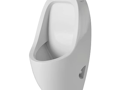 Modern White Wall Mounted Urinal With Smooth Surface And Sleek Design 3d model
