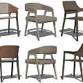 Elegant Modern Dining Chairs With Upholstered Seats And Wooden Legs Design