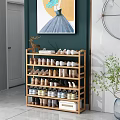 Modern Bamboo Multi-tiered Shoe Rack For Organizing Shoes And Home Decor