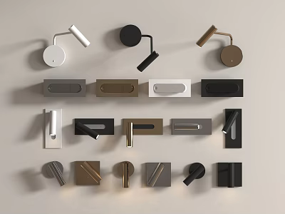 Modern minimalist wall lamp 3d model