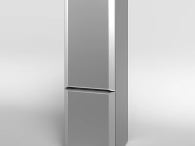 Modern Stainless Steel Refrigerator Freezer With Sleek Design For Home Kitchen Use 3d model