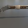 Vintage Lever Action Rifle Featuring Detailed Wooden Stock And Metal Barrel