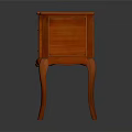Elegant Red Wooden Entryway Side Cabinet With Drawers And Curved Legs