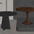 Modern Round Table Negotiation Table Solid Wood Round Side Table 3d model