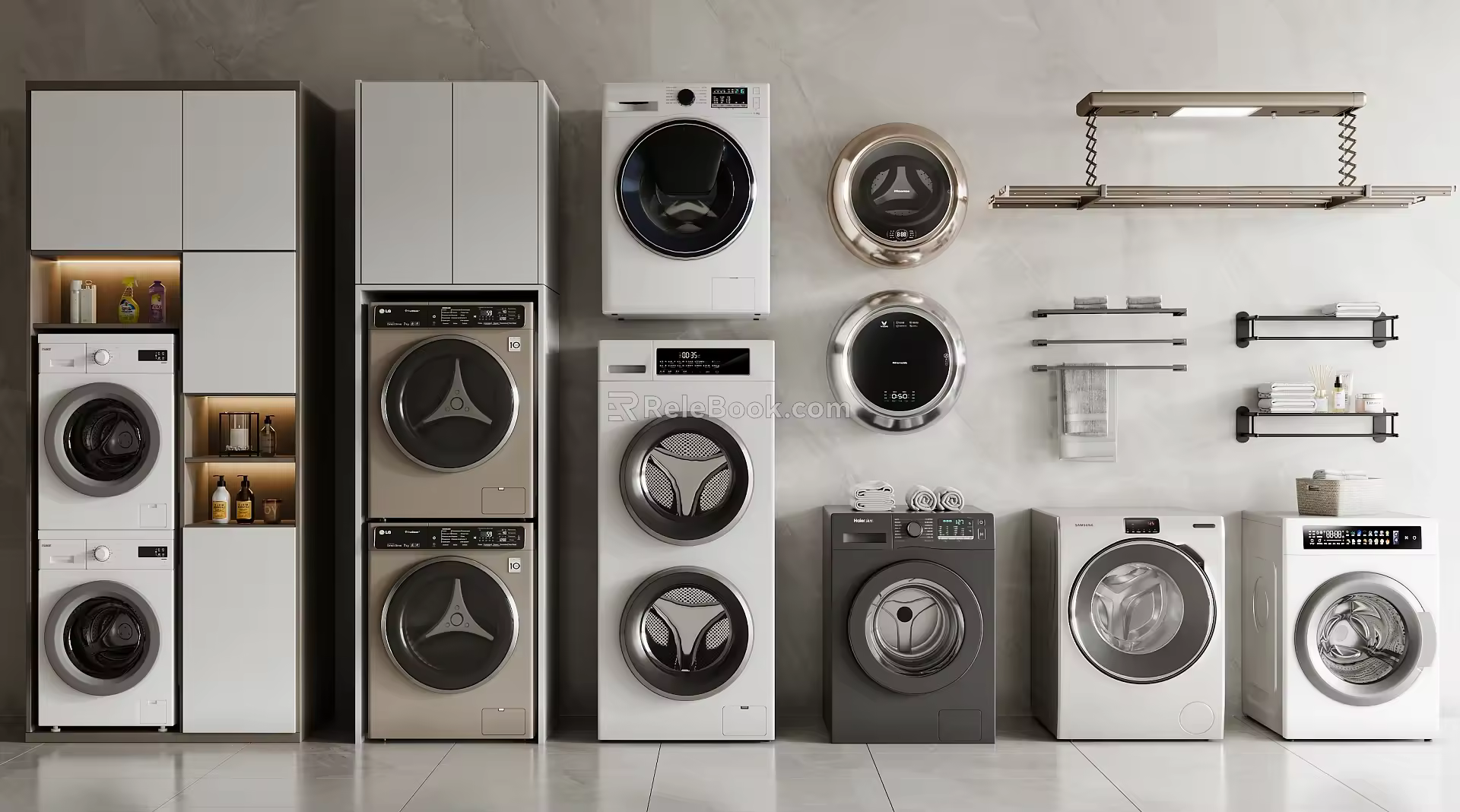 Modern washing machine washing machine combination 3d model