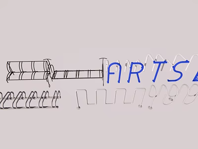 Hand Drawn Bicycle Art Design With Creative Lines And Decorative Elements 3d model