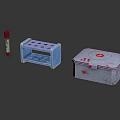 Essential Medical Devices Including Blue Test Tube Rack Blood Collection Tube And Sharps Container