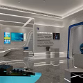 Modern Exhibition Hall Interior With The World Of Display And Photo Wall Design