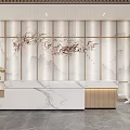 New Chinese Front Desk Hotel Lobby Gate 3d model