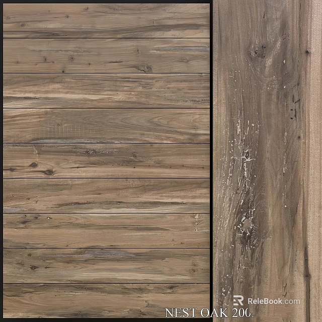 Wooden Components With Planked And Solid Grain Textures For Decorative Applications 3d model 