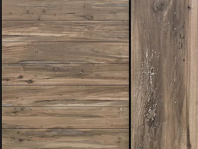 Wooden Components With Planked And Solid Grain Textures For Decorative Applications 3d model