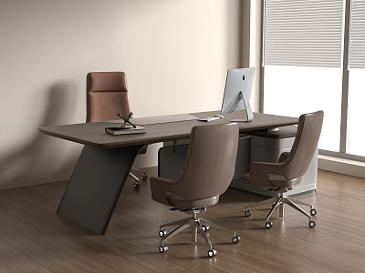 Office Desk and Chair 3d model