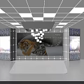 Modern Computer Monitor Showcase Featuring Large Screen And Digital Display Design