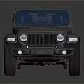 Rugged Gray Jeep Open Top With Doors Open And Off Road Tires