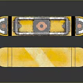 Bright Yellow Skateboard With Modern Metal Frame And Smooth Rolling Wheels