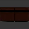 Red Two Seater Sofa with Metal Legs Contemporary Design and Comfortable Seats