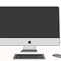 Modern Apple Desktop Computer With Monitor Keyboard And Mouse Setup