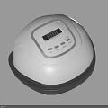 Professional White Round Digital Display Device With Control Buttons And Timer Function 3d model