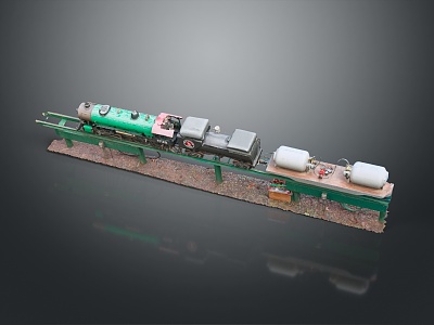 vintage train steam train carriage locomotive head steam carriage train vehicle 3d model