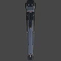 Futuristic Sci Fi Weapon With Metallic Body Blue Illumination Modular Design And Advanced Features