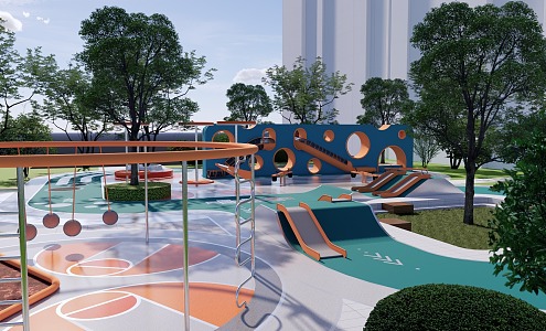 Modern Children's Activity Venue 3d model