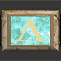 Ornate Decorative Box With Turquoise Top Greek Key Pattern And Gold Trim