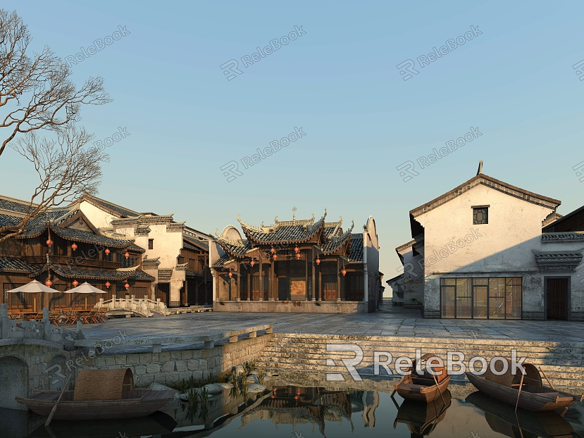 Ancient Jianshui Street Stage Jiangnan Folk House model