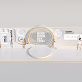 Guangdong Fashion Week Photo Spot with Circular Backdrop White Stage and Huawei Logo