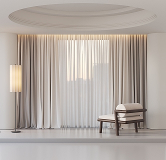 Modern Curtains 3d model