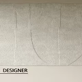 Designer Square Rug With Modern Textured Surface And Elegant Patterns