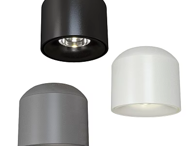Sleek Modern Black Gray White Downlights Spotlights For Home Interior Lighting 3d model