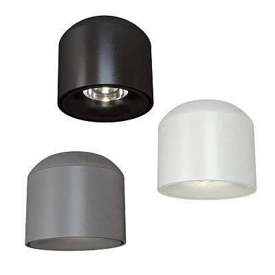 Sleek Modern Black Gray White Downlights Spotlights For Home Interior Lighting 3d model