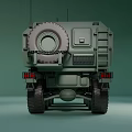 Green Painted Modern Military Armored Vehicle With Turret Multi Wheel And Headlights