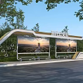 Bus Station Smart Bus Station 3d model