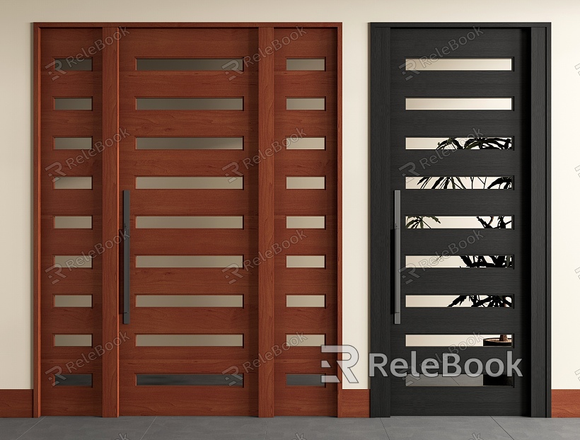 Modern Middle Ancient Single Door Swing Door Hole Door Double Door Entrance Door Patio Door Partition Door model