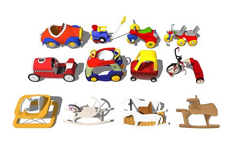 Modern toy car children toy car 3d model