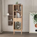 Nordic Bookcase Bookshelf 3d model