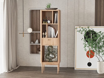 Nordic Bookcase Bookshelf 3d model