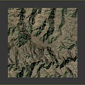 3D Modeled Garden Landscape With Mountainous Terrain Green Vegetation And Natural Undulating Textures